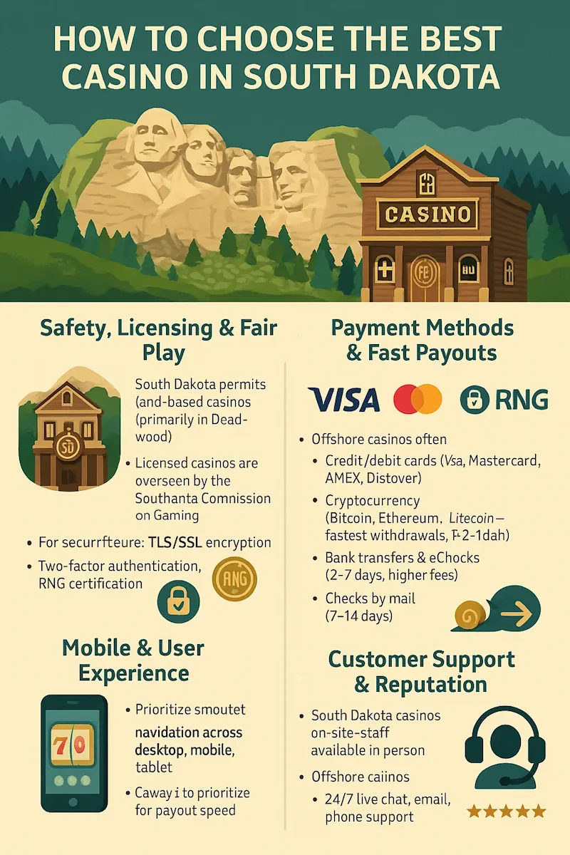 How to Choose the Best Casino in South Dakota infographic
