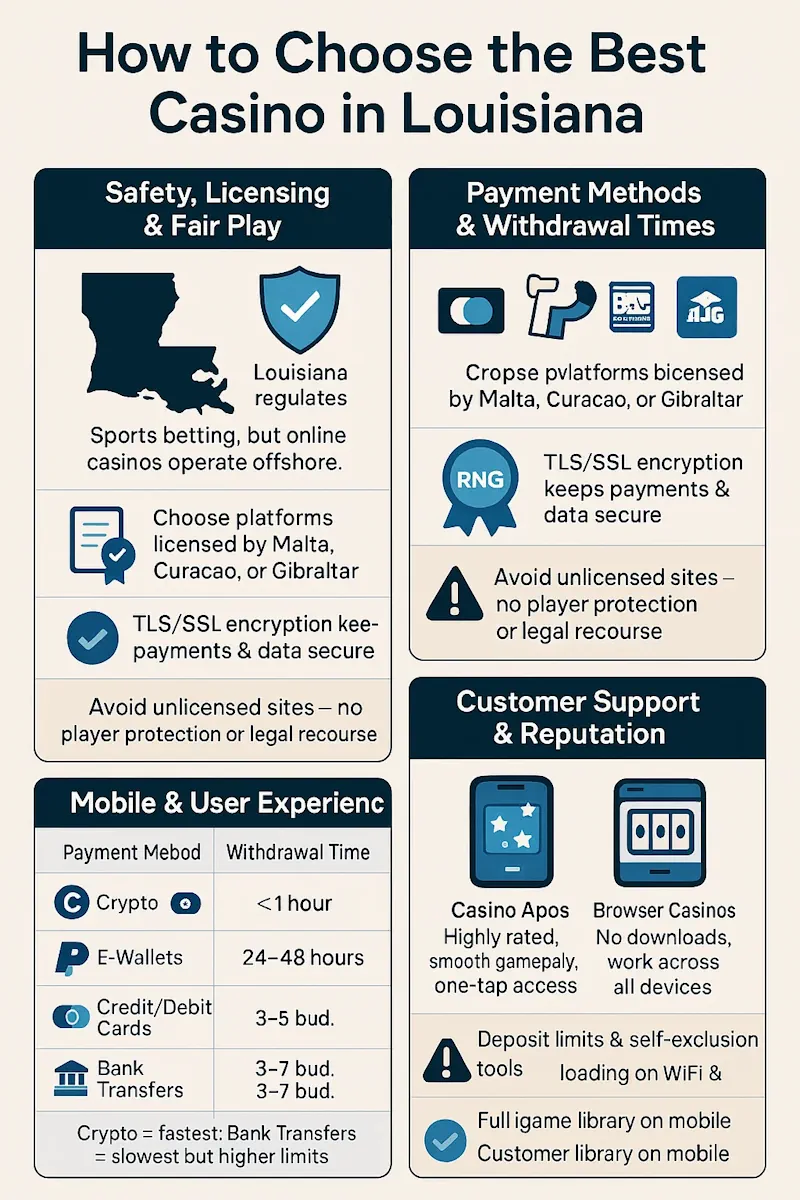 how to choose louisiana infographic