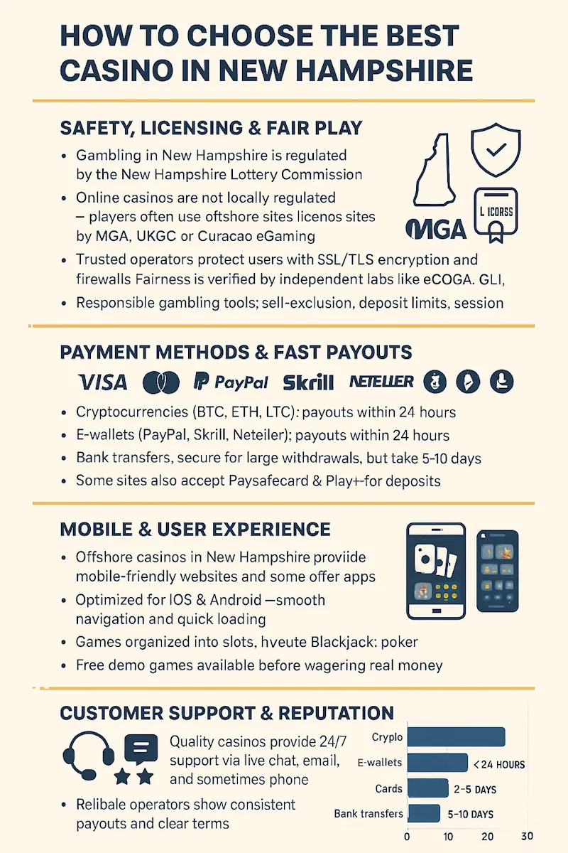 How to Choose the Best Casino in New Hampshire infographic