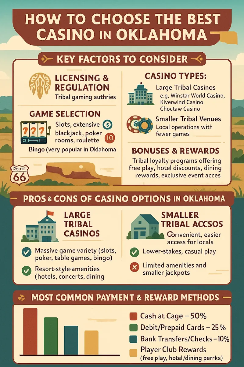 How to Choose the Best Casino in Oklahoma infographic