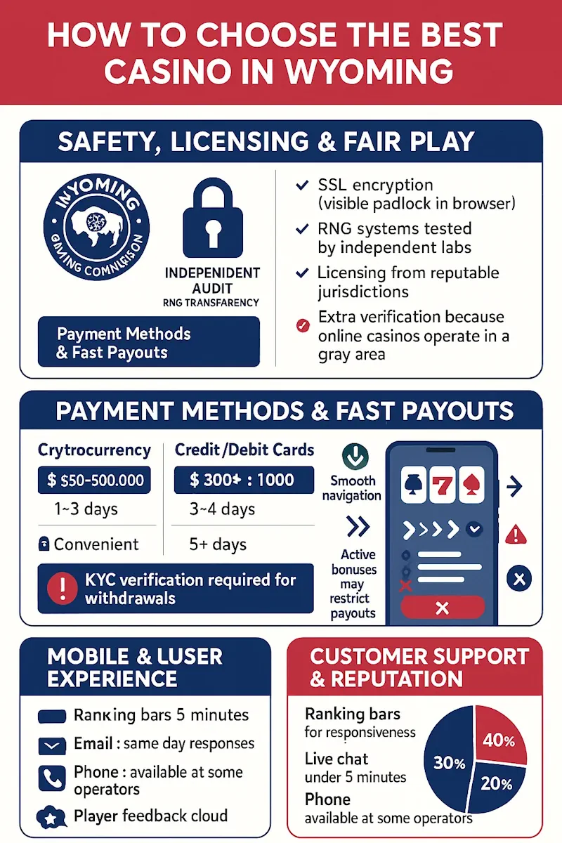 How to Choose the Best Casino in Wyoming infographic