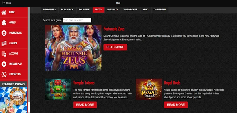 Intertops Casino Slots screenshot