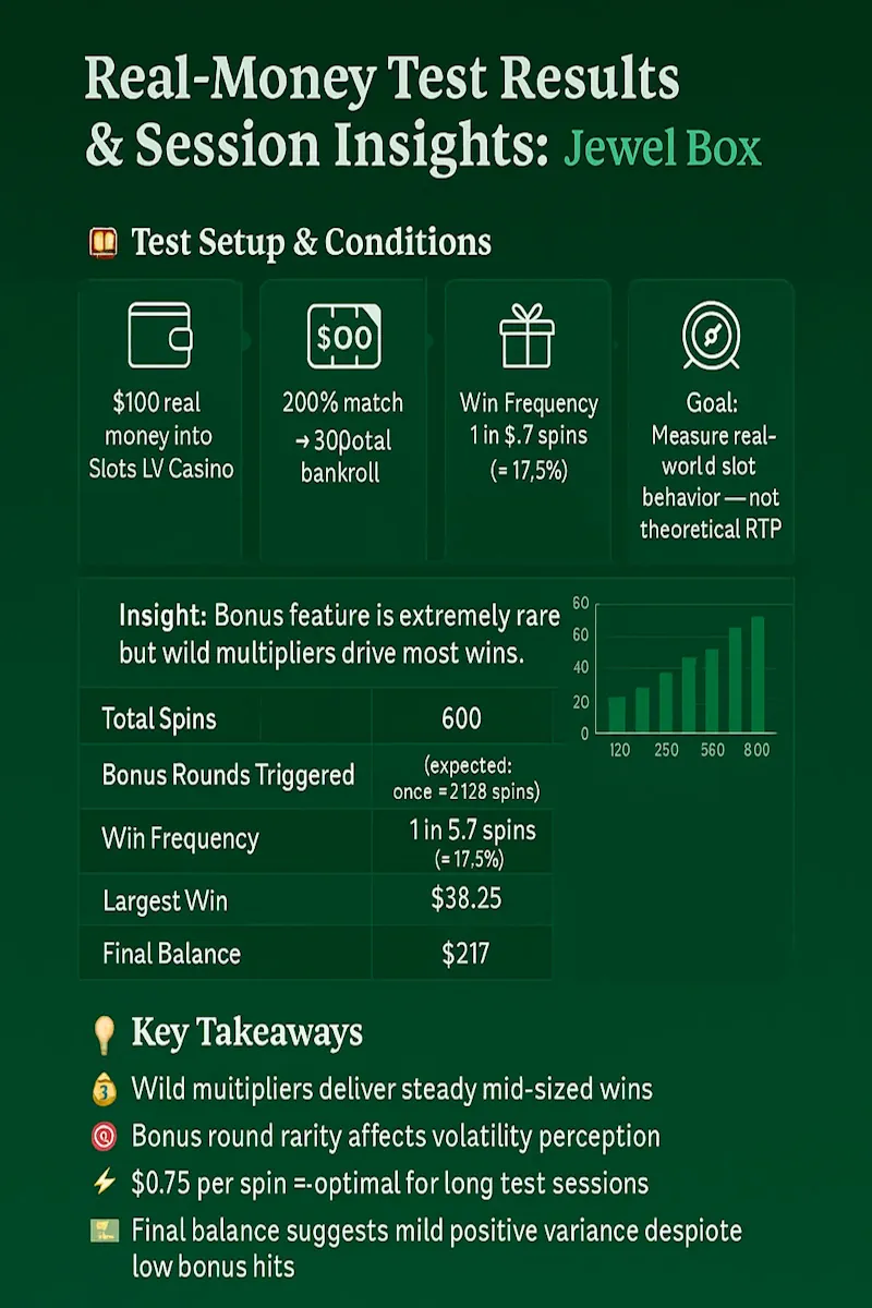 Real-Money Test Results infpgraphic