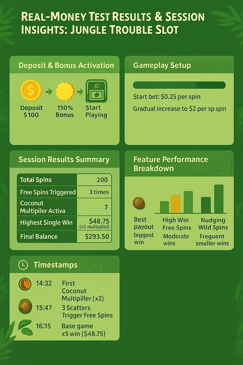 Real-Money Test Results infographic