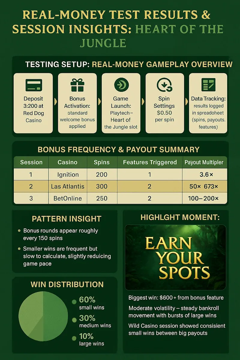 Real-Money Test Results infographic