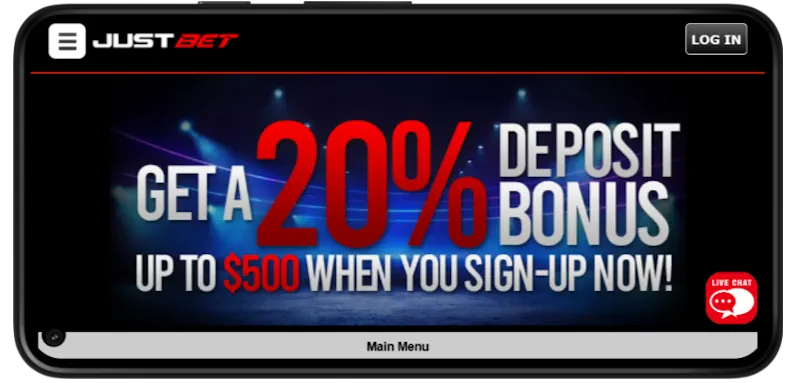 JustBet Casino Mobile Play screenshot