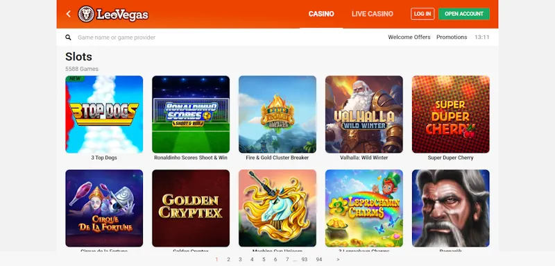 LeoVegas Casino Slots screenshot
