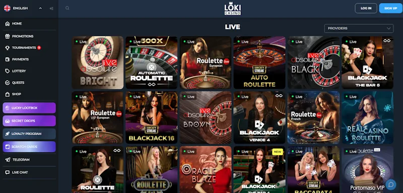Loki Casino Live screenshot