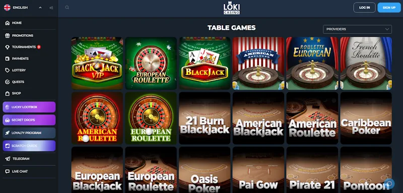 Loki Casino Table screenshot