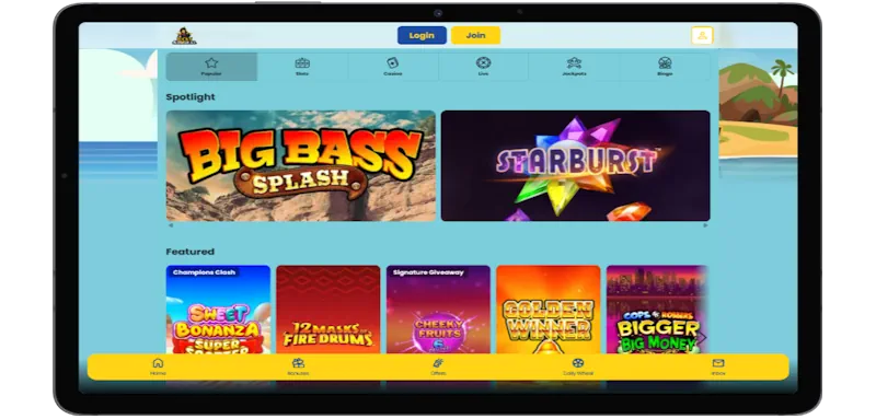 Lucky Admiral Casino Mobile Play screenshot