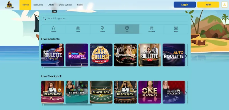 Lucky Admiral Casino Live screenshot