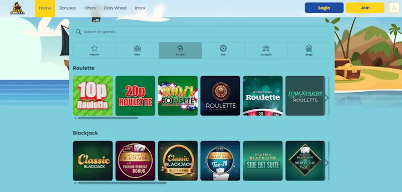 Lucky Admiral Casino Table screenshot