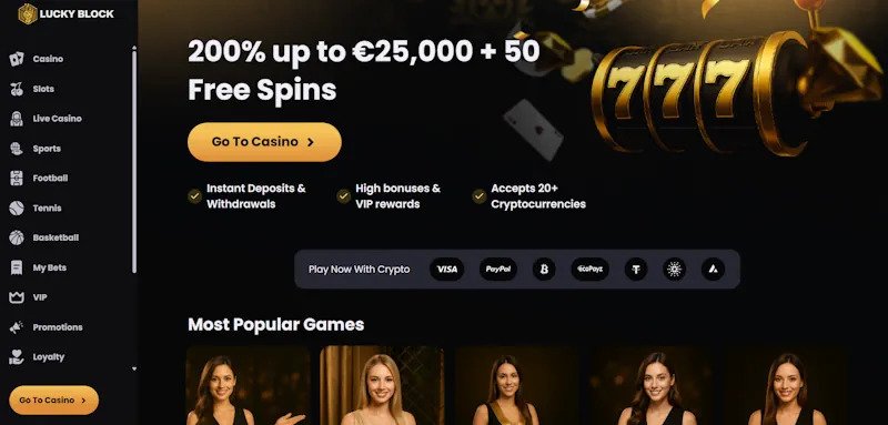 Lucky Block Casino screenshot
