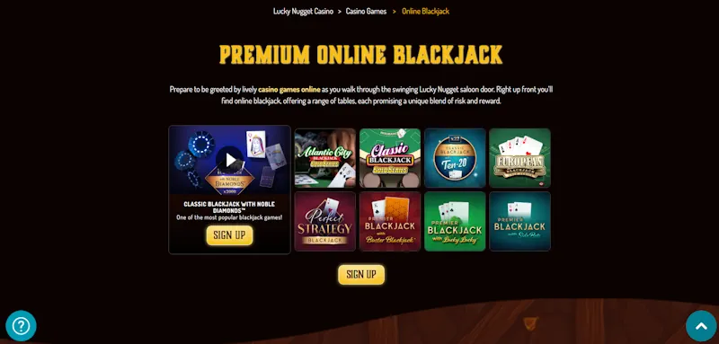 Lucky Niki casino Table screenshot