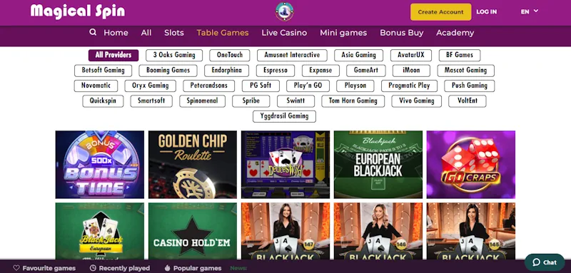 Lucky Niki casino  Table screenshot