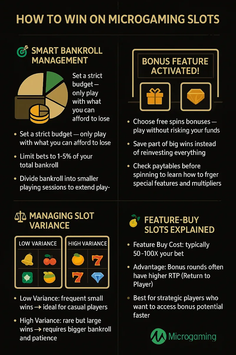 How to Win on Microgamin infographic