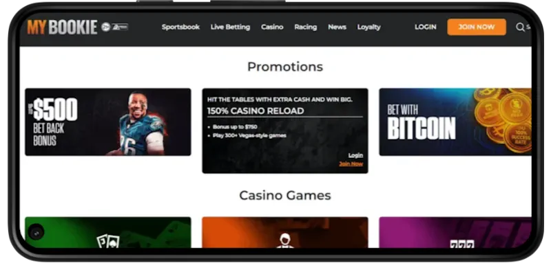 MyBookie Casino Welcome Bonus screenshot