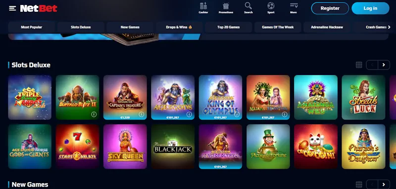 NetBet Casino Slots screenshot