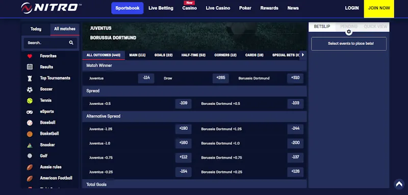 Nitrogen Sports Features screenshot