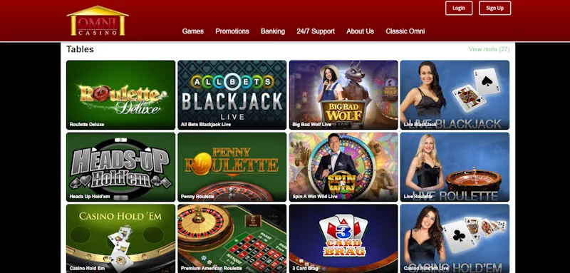 Omni Casino Table screenshot