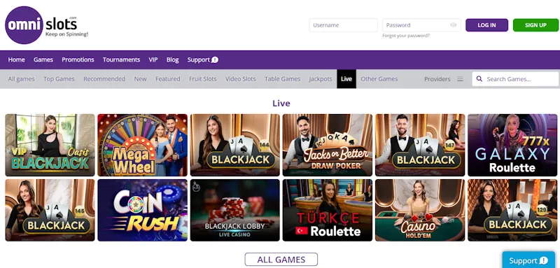 Omni Slots Casino Live screenshot