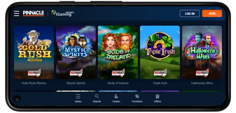 Pinnacle Casino Mobile Play screenshot