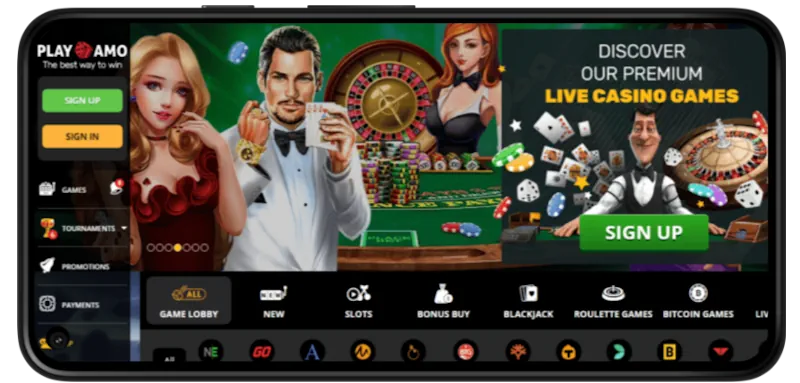 PlayAmo Casino Mobile Play screenshot