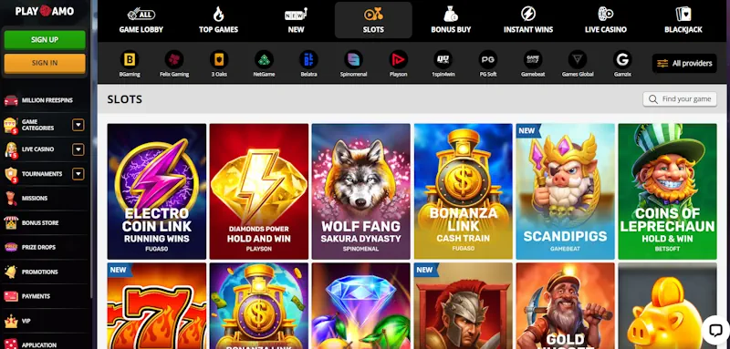 PlayAmo Casino Slots screenshot