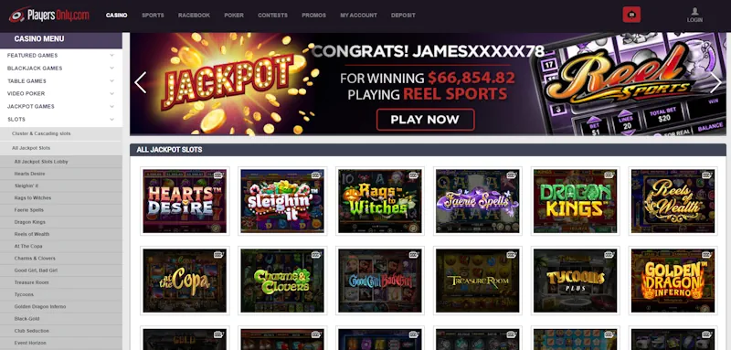 PlayersOnly.ag Casino Slots screenshot