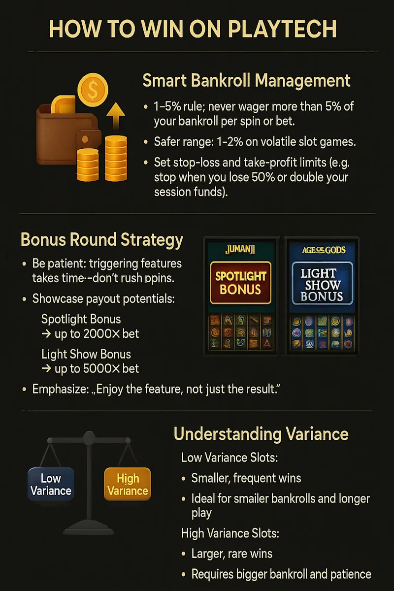 How to Win on Playtech infographic