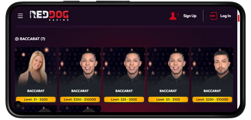 Red Dog Casino Live screenshot