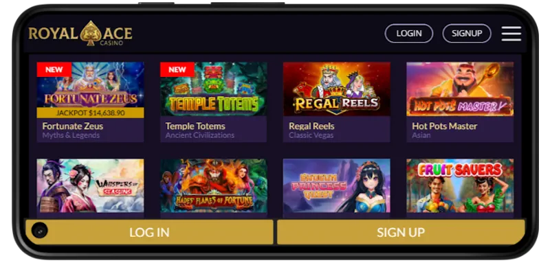 Royal Ace Casino Mobile Play screenshot