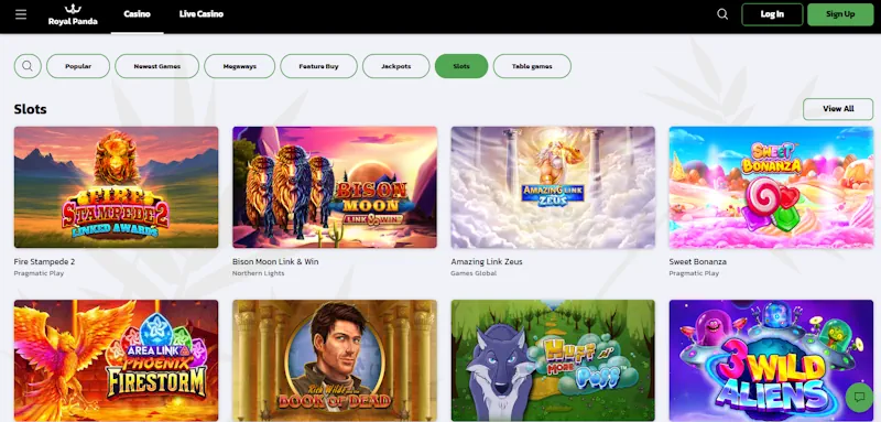 Royal Panda Casino Slot screenshot