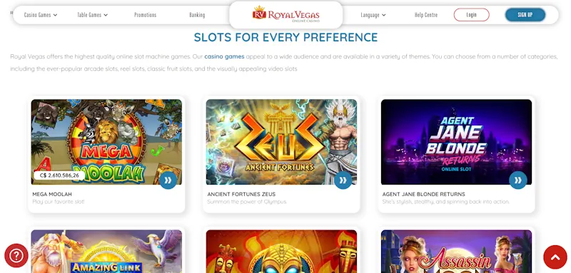 Royal Vegas Casino Slots screenshot