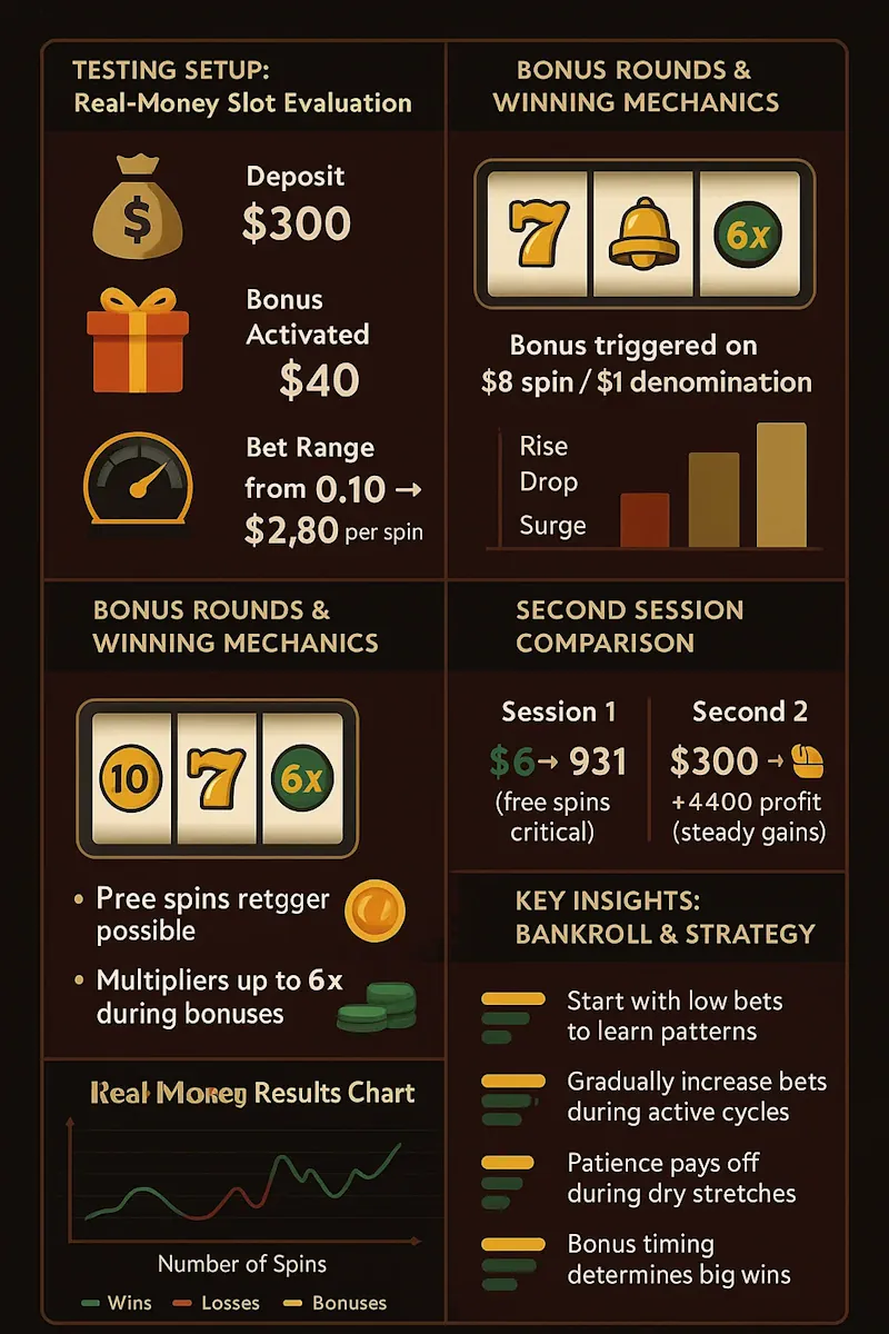 Real-Money Test Results infographic