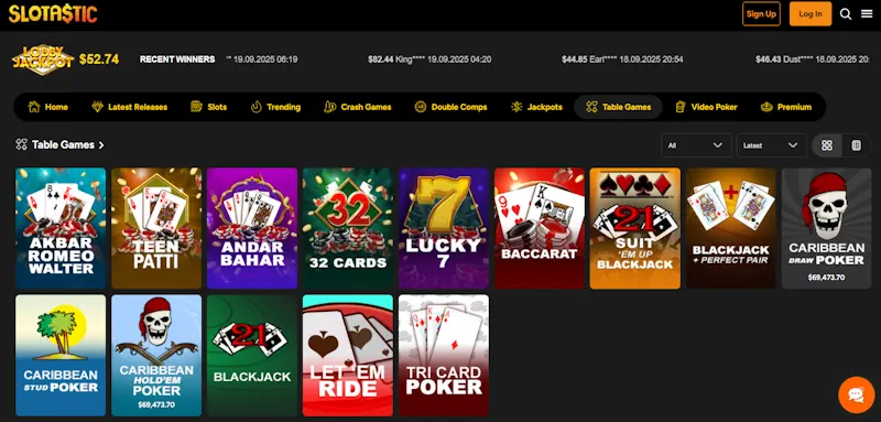 Slotastic Casino Table screenshot