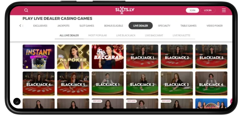 Slots.lv Casino Live screenshot