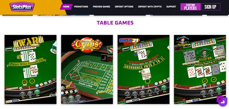 Slots Plus Casino Table screenshot