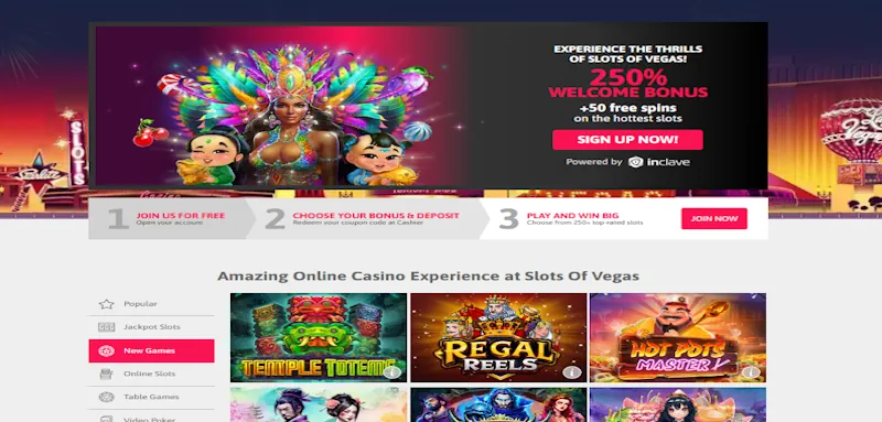 Sslots of vegas Casino screenshot