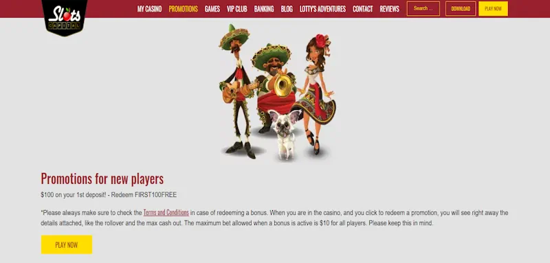 Slots Capital Casino >Welcome Bonus screenshot