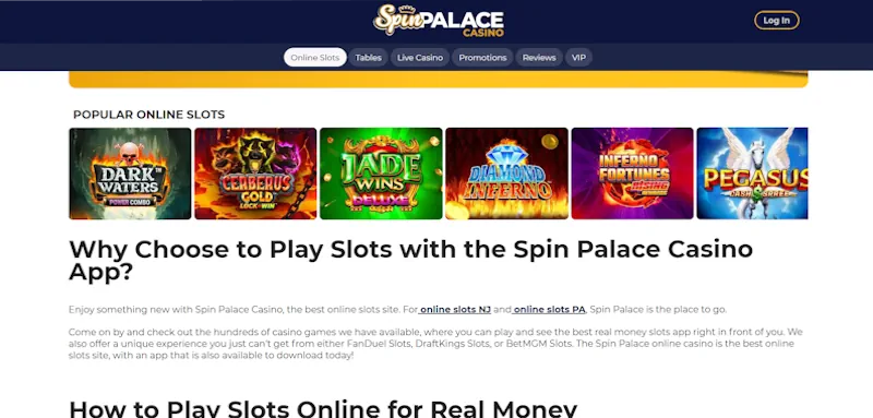 Spin Palace Casino Slots screenshot