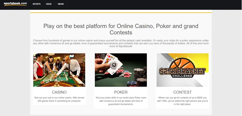 Sportsbook.com screenshot