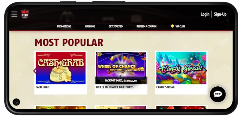 Red Stag Casino Mobile Play screenshot