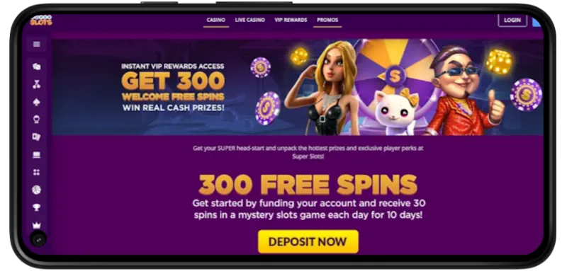 Super Slots Casino Welcome Bonus screenshot