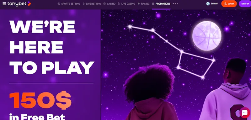 TonyBet Welcome Bonus screenshot