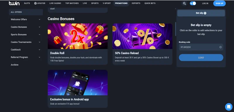 Twin Casino screenshot