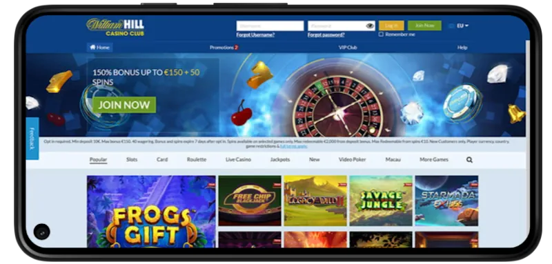 William Hill Casino Mobile Play screenshot