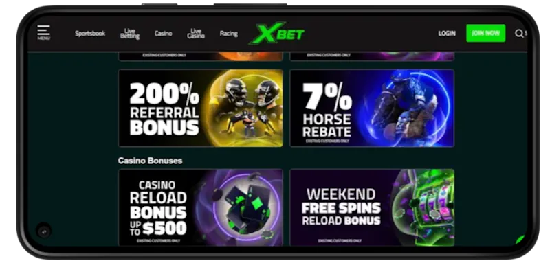 XBet Casino Ongoing Offers screenshot