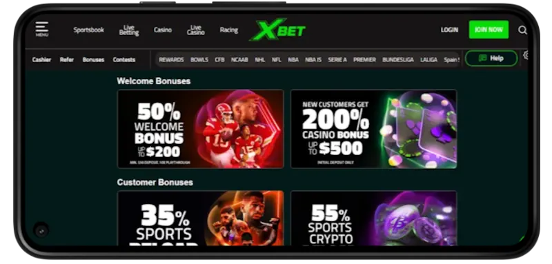 XBet Casino Welcome Bonus screenshot