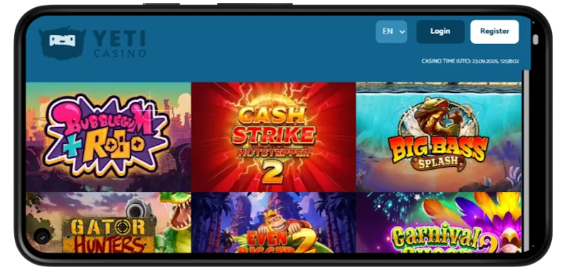 Yeti Casino Mobile Play screenshot